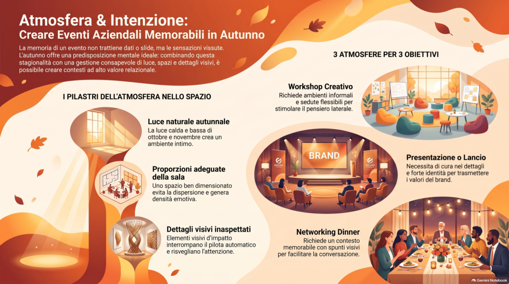 Atmosfera e intenzione: come trasformare un evento aziendale autunnale in un'esperienza che resta